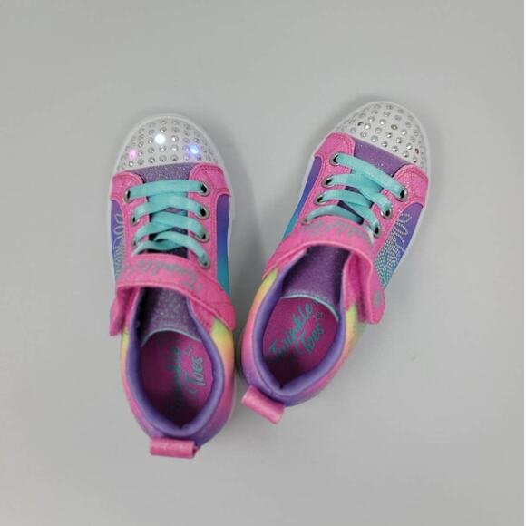 Skechers Girls Twinkle Sparks Winged Magic Sneaker Hot Pink Multi NWOB Size 11 - Picture 8 of 11